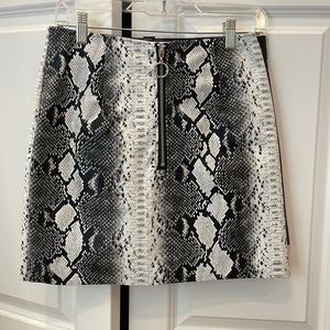 Pleather snake skin skirt